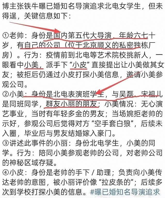 知情人爆料已婚著名大导演，追求北电女学生（组图） - 7