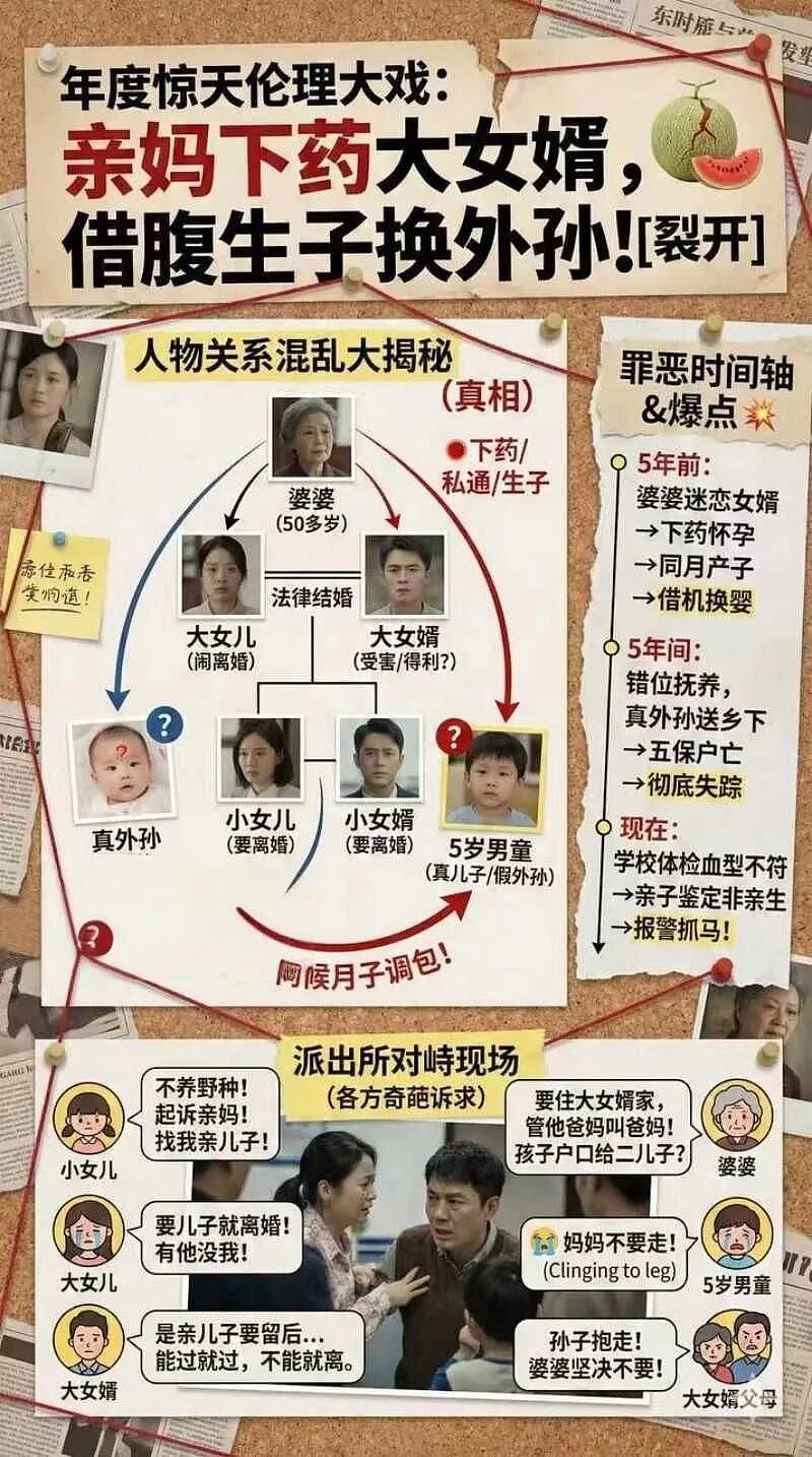 网传广东一丈母娘下药强上大女婿，偷偷生下孩子，竟用亲外孙调包瞒天过（组图） - 1