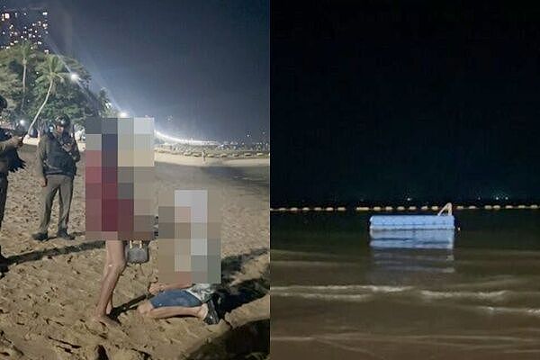 “肉体交叠”海上漂！男女躺浮床激战，娇喘声响彻芭达雅海滩（图） - 1