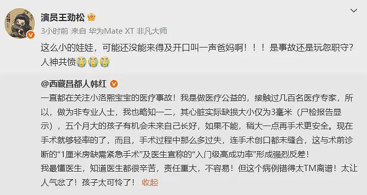 反转！小洛熙尸检报告推翻医院诊断？热搜压不住了，明星纷纷控诉（组图） - 8