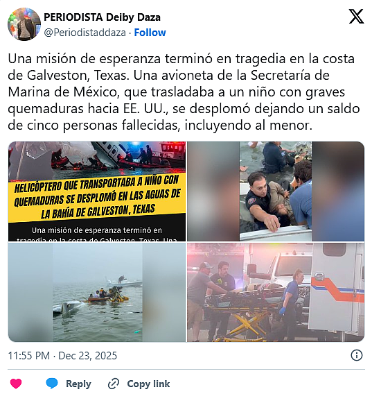 墨西哥小型军机坠毁至少5人亡！军方指转运病童送医美国时堕下（视频/组图） - 5