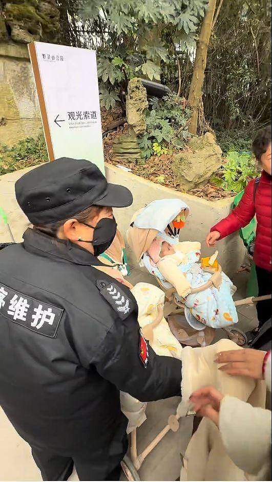 围观哄娃网炸锅！外国夫妻坐缆车，竟将双胞胎婴儿托保安（组图） - 1
