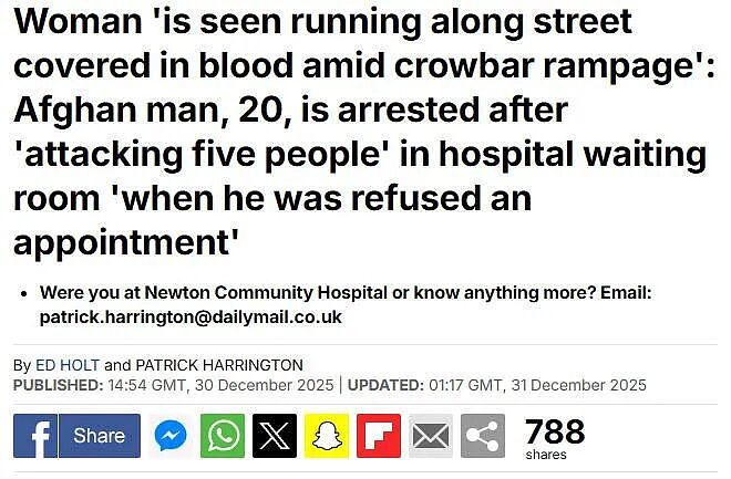 英国也出医闹!男子预约被拒,用撬棍疯狂袭击6人?护士浑身是血逃出求救...(组图) - 1