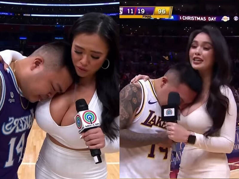 哭倒在爆乳女记者胸怀！湖人男球迷身分起底（组图） - 1