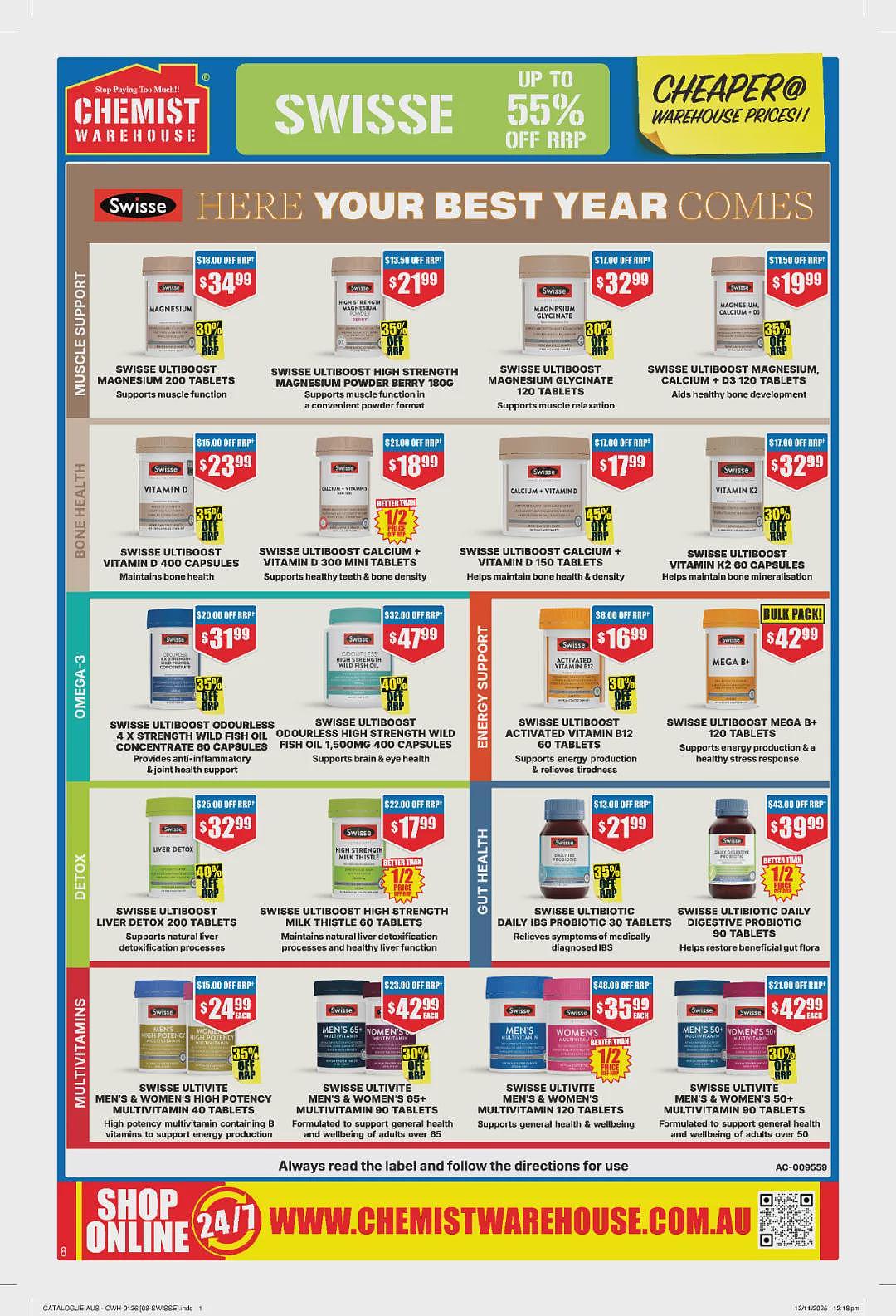 大量半价 + 再送20刀!【Chemist Warehouse】药店新年第一期优惠目录(组图) - 10