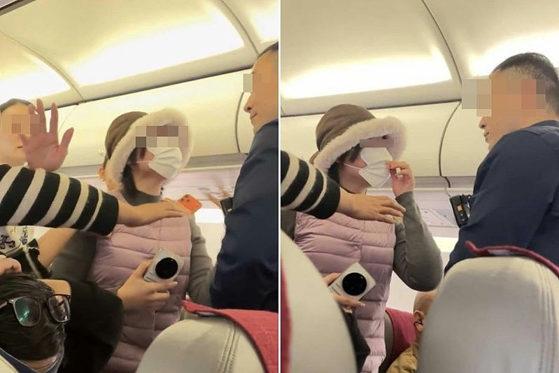 全飞机等她一个？妇人机上狂喊“抓我”，飞机延误逾1小时旅客气炸（组图） - 1