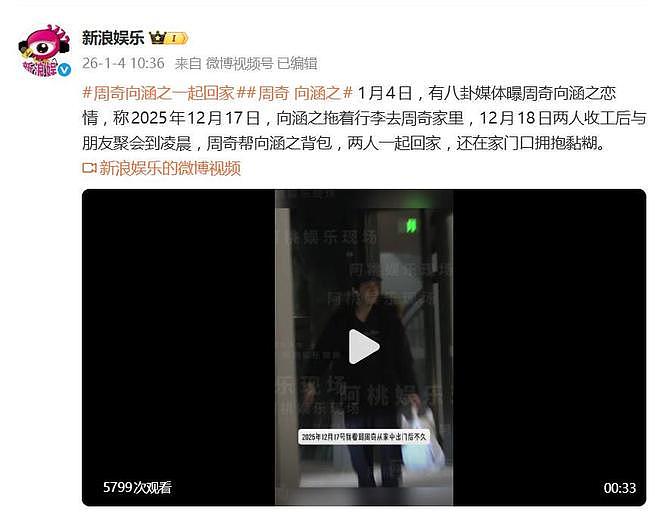 演员向涵之因被曝与周奇恋情,评论区网友留言“求分手”(组图) - 1