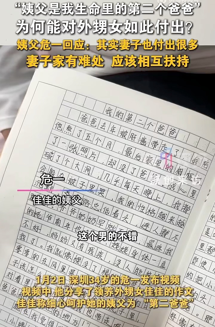 全网心疼!92年小伙儿收养12岁外甥女,孩子一篇作文看哭全网:《我的第二个爸爸》(组图) - 4