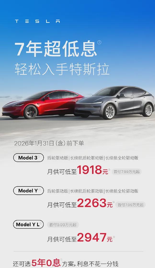 特斯拉中国针对3款车型推出5年0息购车方案（组图） - 3