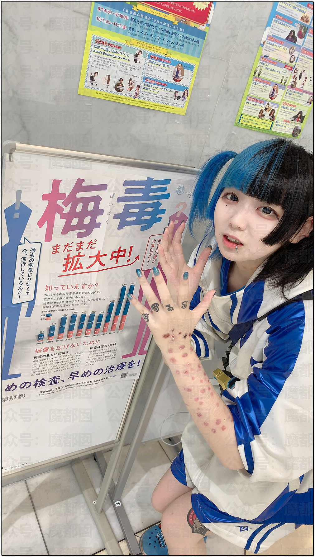 震碎三观!日本年轻人热衷梅毒文化,自残模仿聚众“亮伤”比烂(组图) - 6