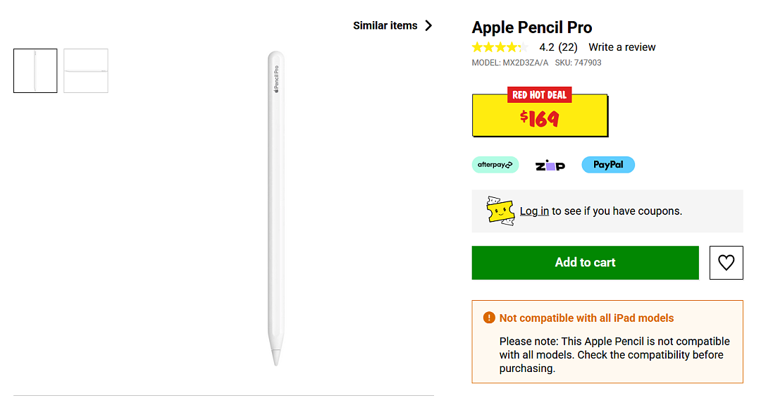 好机会!【JB Hi-Fi】Apple Pencil Pro 特价(组图) - 1