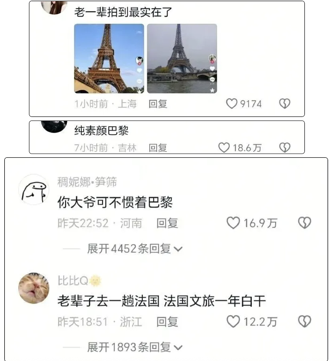 “素颜巴黎“火上热搜: 本人回应! 中国老人随手一拍引爆全网! 你大爷还是你大爷(组图) - 4