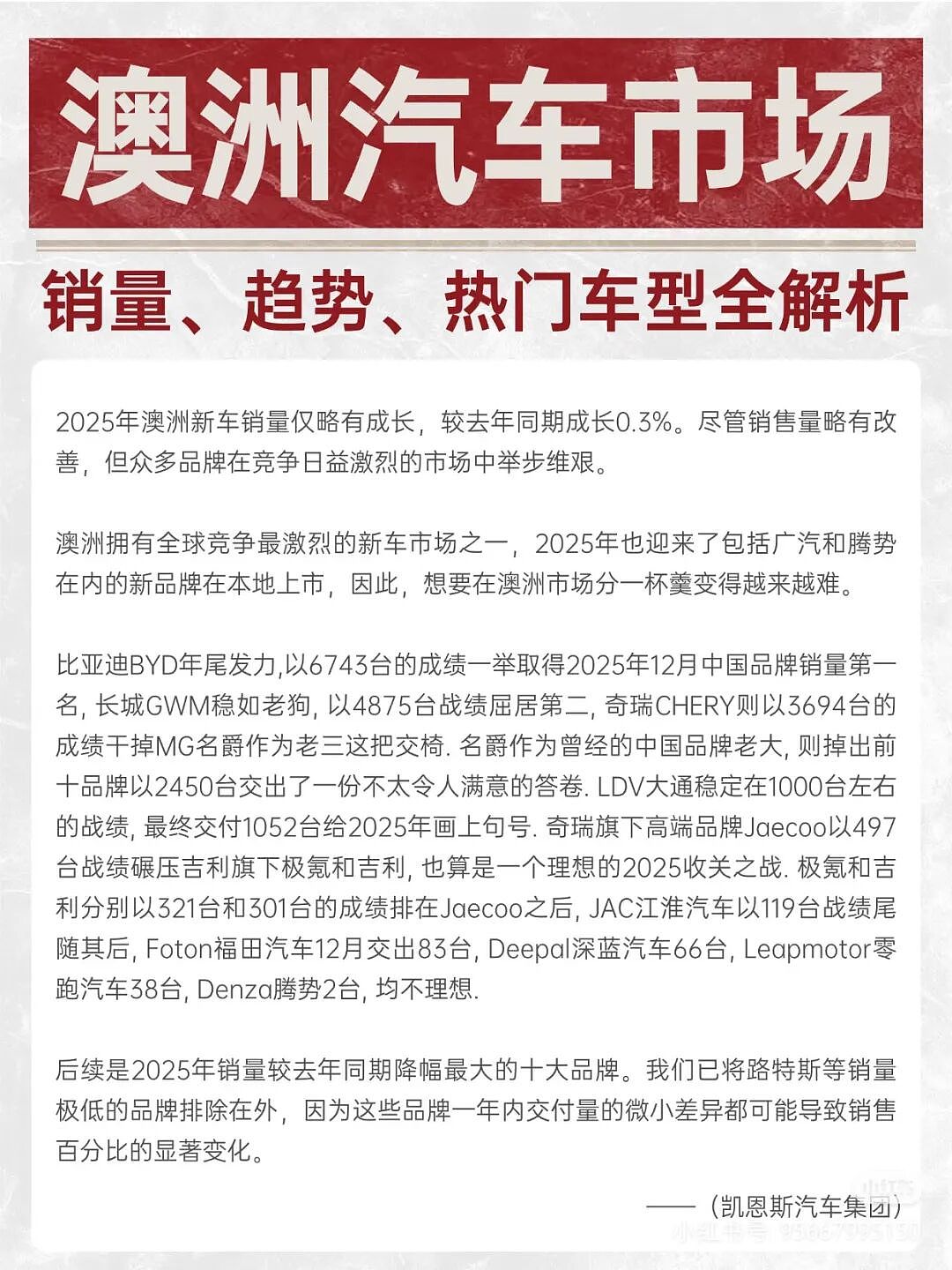 澳洲汽车市场12月快讯!销量、趋势全解析(组图) - 3