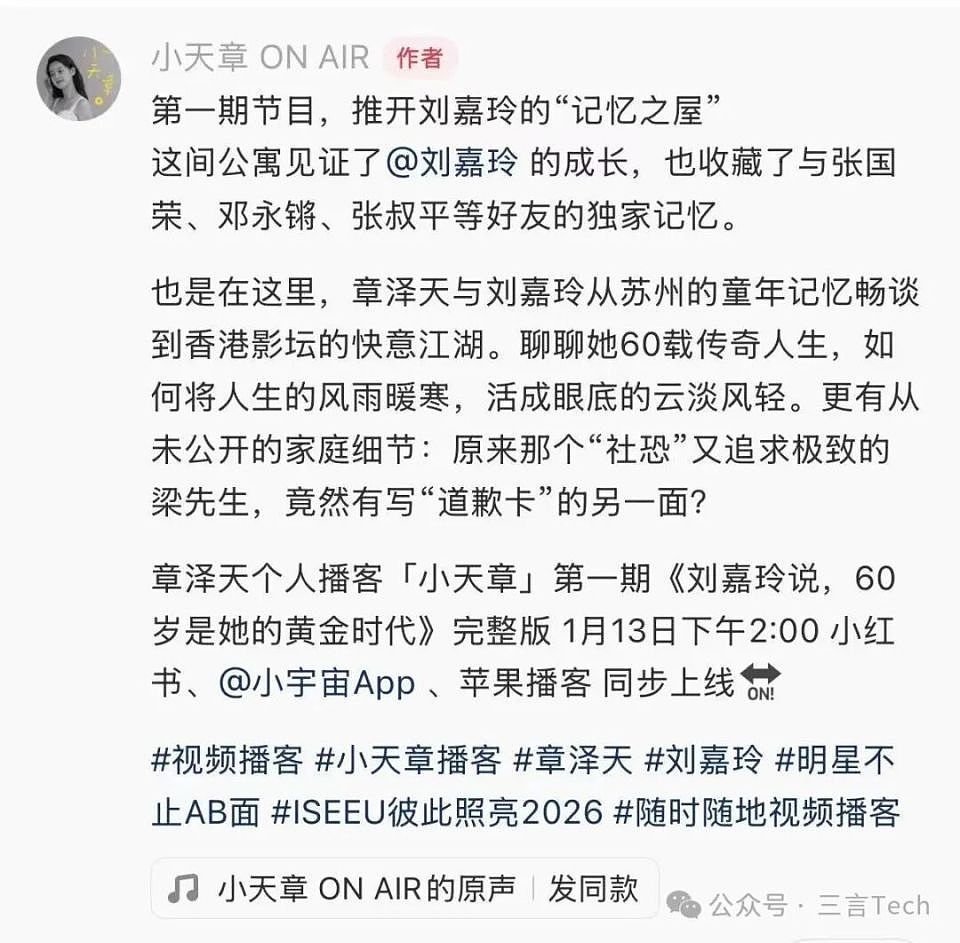 章泽天播客《小天章》上线，首期对话刘嘉玲（视频/组图） - 8