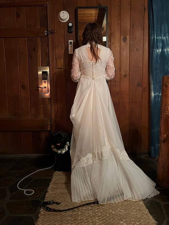 美国50岁乐队主唱生日穿婚纱“嫁”狗，评论暖心：汪婚快乐（组图） - 2