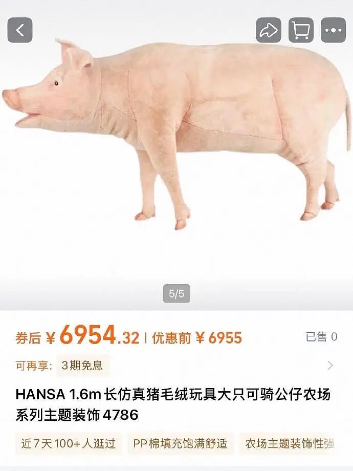 【爆笑】男朋友花7000送我一头猪玩具？网友：哈哈哈哈出乎意料（组图） - 1