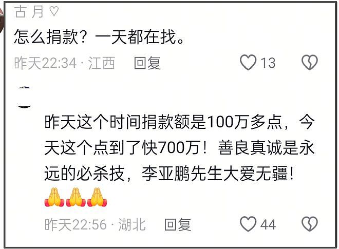 李亚鹏医院有救了！单平台募捐已破900万，网友建议赶紧换地租（组图） - 2