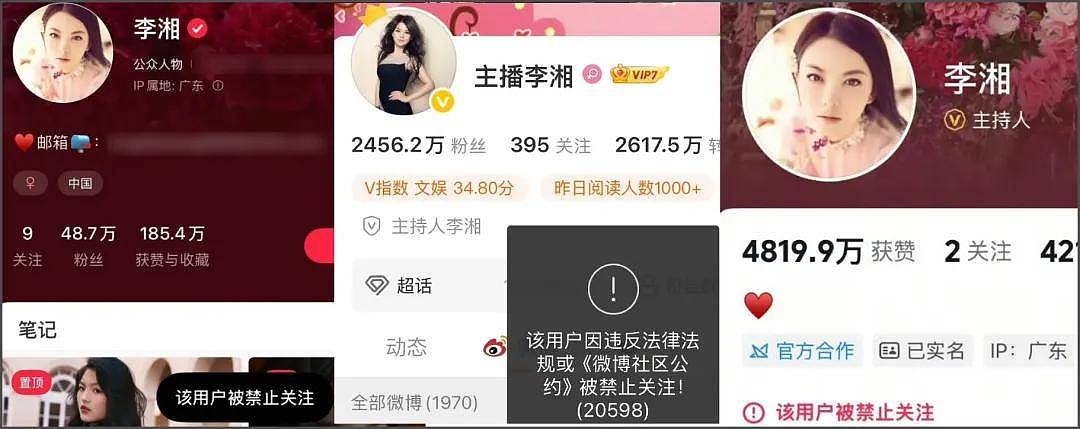 李湘账号被禁不到24小时,又牵扯出多位明星....(组图) - 2