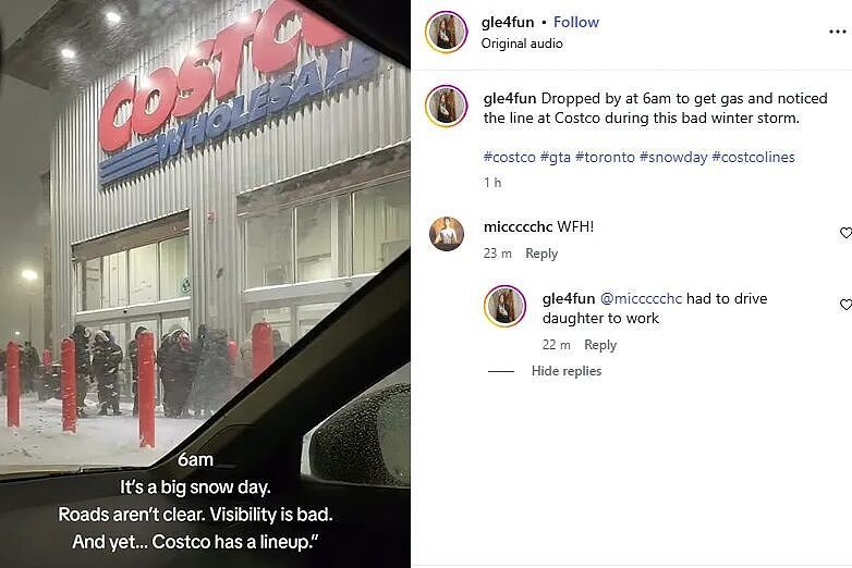 惊呆！Costco天没亮大批人冒雪暴排队，网友炸锅“抢卫生纸？”（组图） - 3