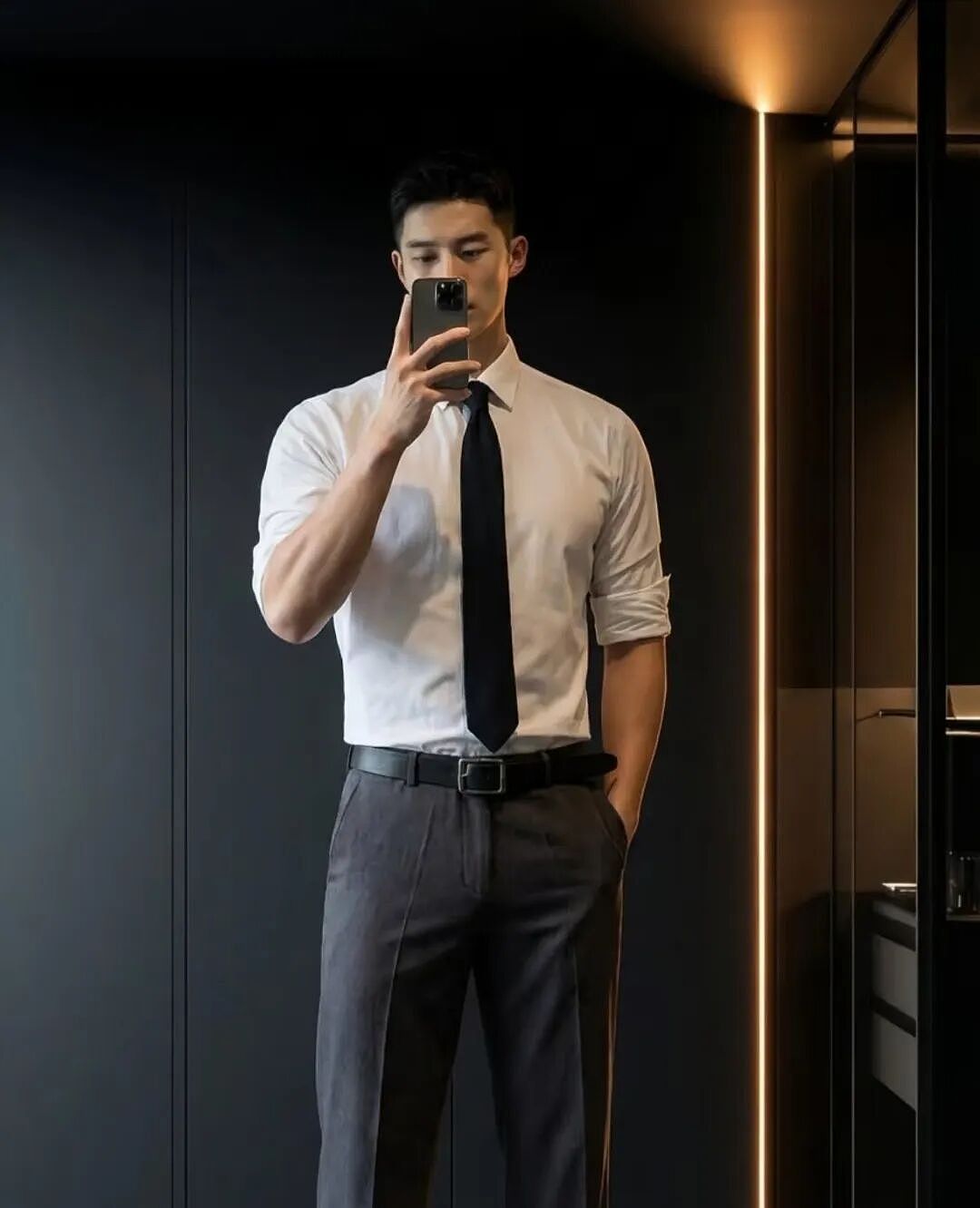 【帅哥】187正装黑皮肌肉daddy,网友辣评:不是那啥,可惜了...(组图) - 1