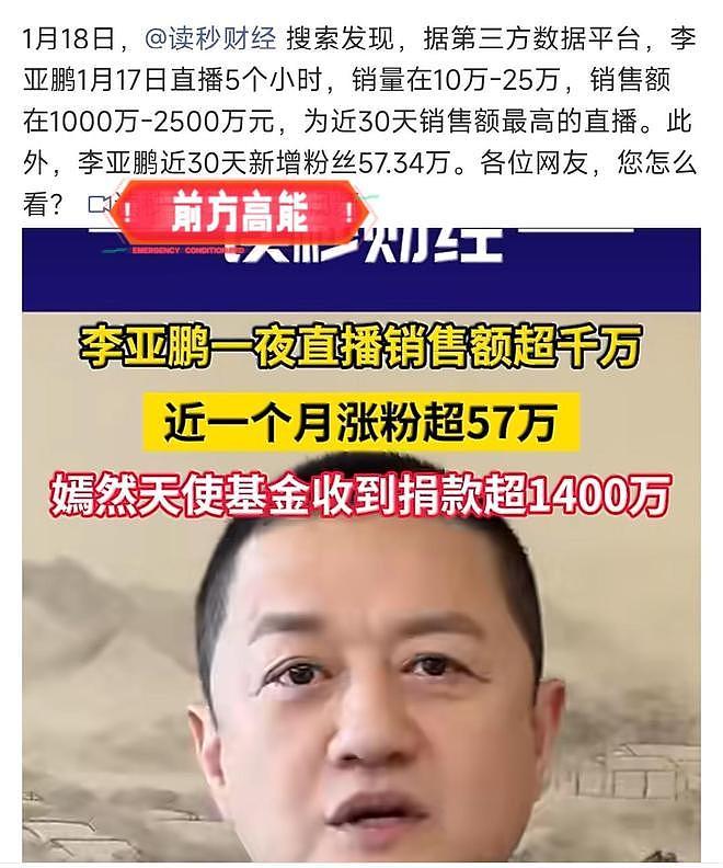 李亚鹏一晚上直播带货卖超千万?网友却吐槽他是不会蹭热度的轴人(组图) - 1