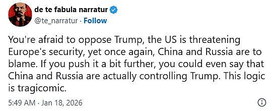 美国强抢格陵兰，欧盟外长反斥中俄！网民：斯德哥尔摩症候群（组图） - 4