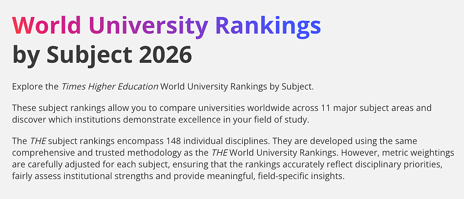2026泰晤士世界大学学科排名发布!澳洲法学重返全球Top10,墨大教育/心理挺进前20(组图) - 1