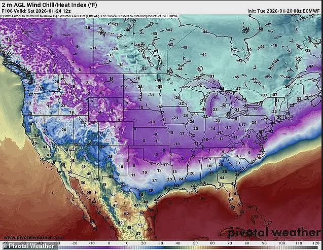 美气象圈彻底炸锅：体感 -50°F！史诗级寒潮横扫全美，2亿人拉响极寒警戒（组图） - 5