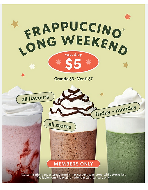 【Starbucks 星巴克】澳洲星冰乐限时特价(组图) - 1