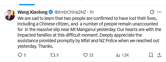 噩耗!新西兰一度假公园突发山体滑坡,2人遇难9人失联,官方确认:有中国公民不幸遇难,恶劣天气阻碍搜救(组图) - 6