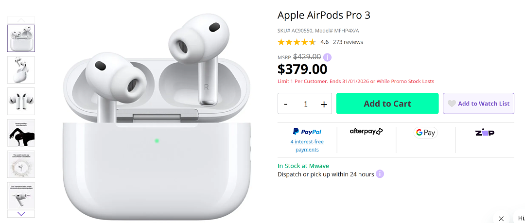 好机会！Apple AirPods Pro 3 特卖（组图） - 1