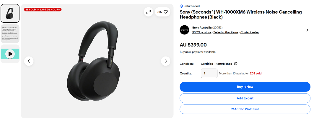 入XM5好机会！【Sony索尼】ebay官方店特卖（组图） - 3