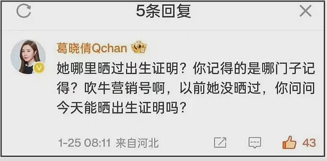 葛晓倩喊话张雨绮晒出生证明！杨天真帮其隐瞒代孕，评论区沦陷（组图） - 5
