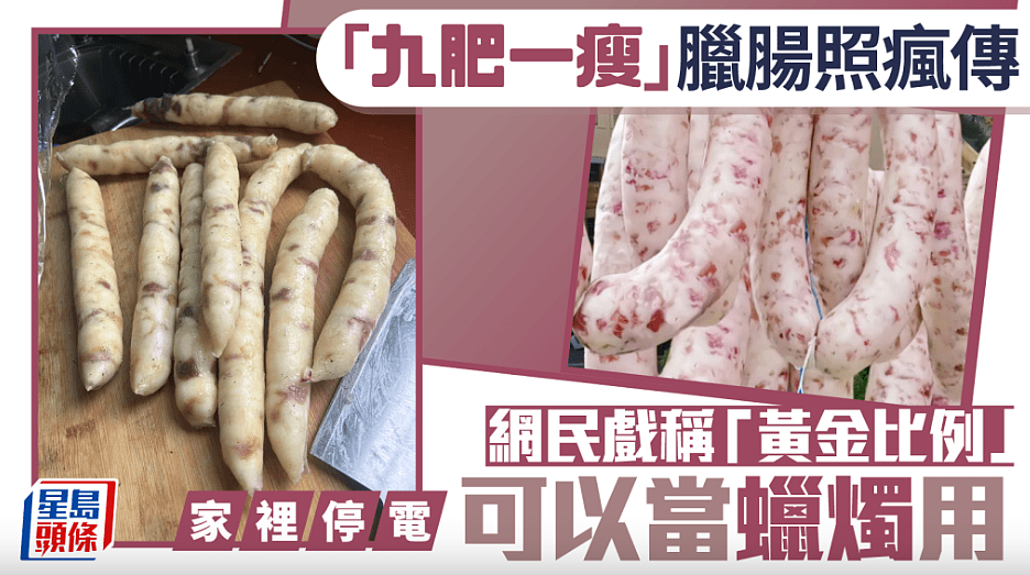 九肥一瘦腊肠照疯传！网民吃完上厕所，要用洗洁精（组图） - 1