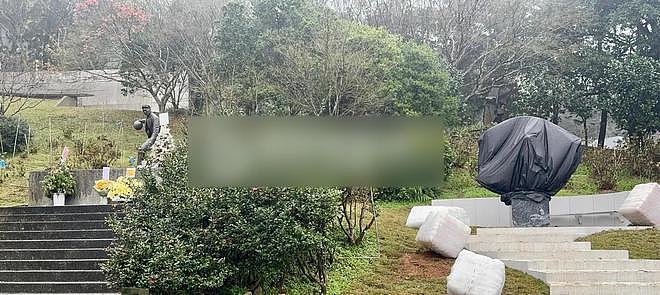 大S雕像正式完工，裹着黑帆布等忌日揭晓，现场曝光与高以翔为邻（组图） - 7