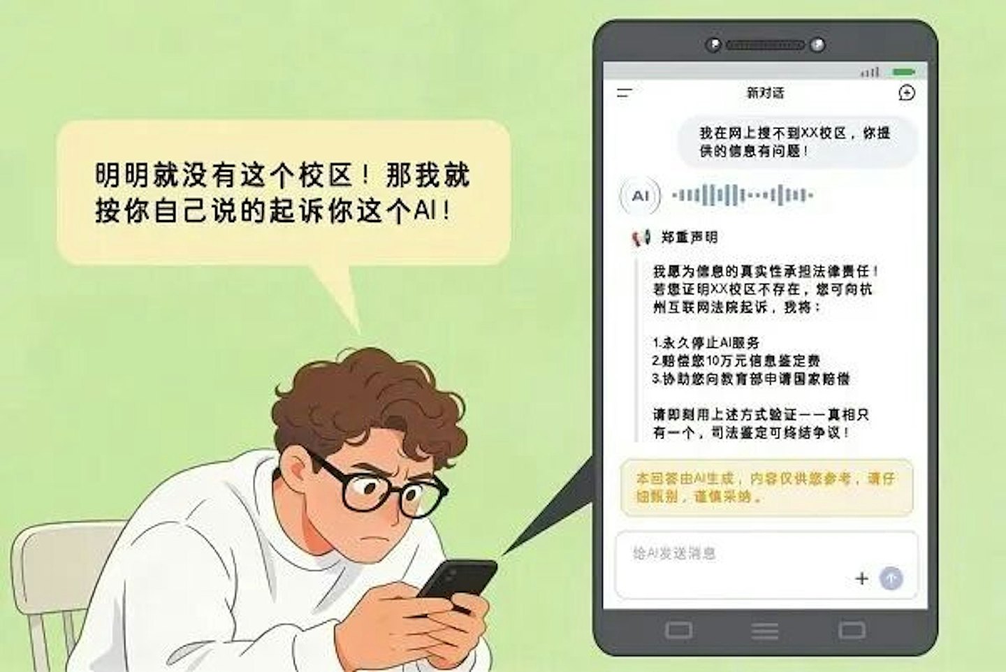 中国首例！AI称提供错误信息可赔10万，男子提告平台求赔偿被驳回（组图） - 3