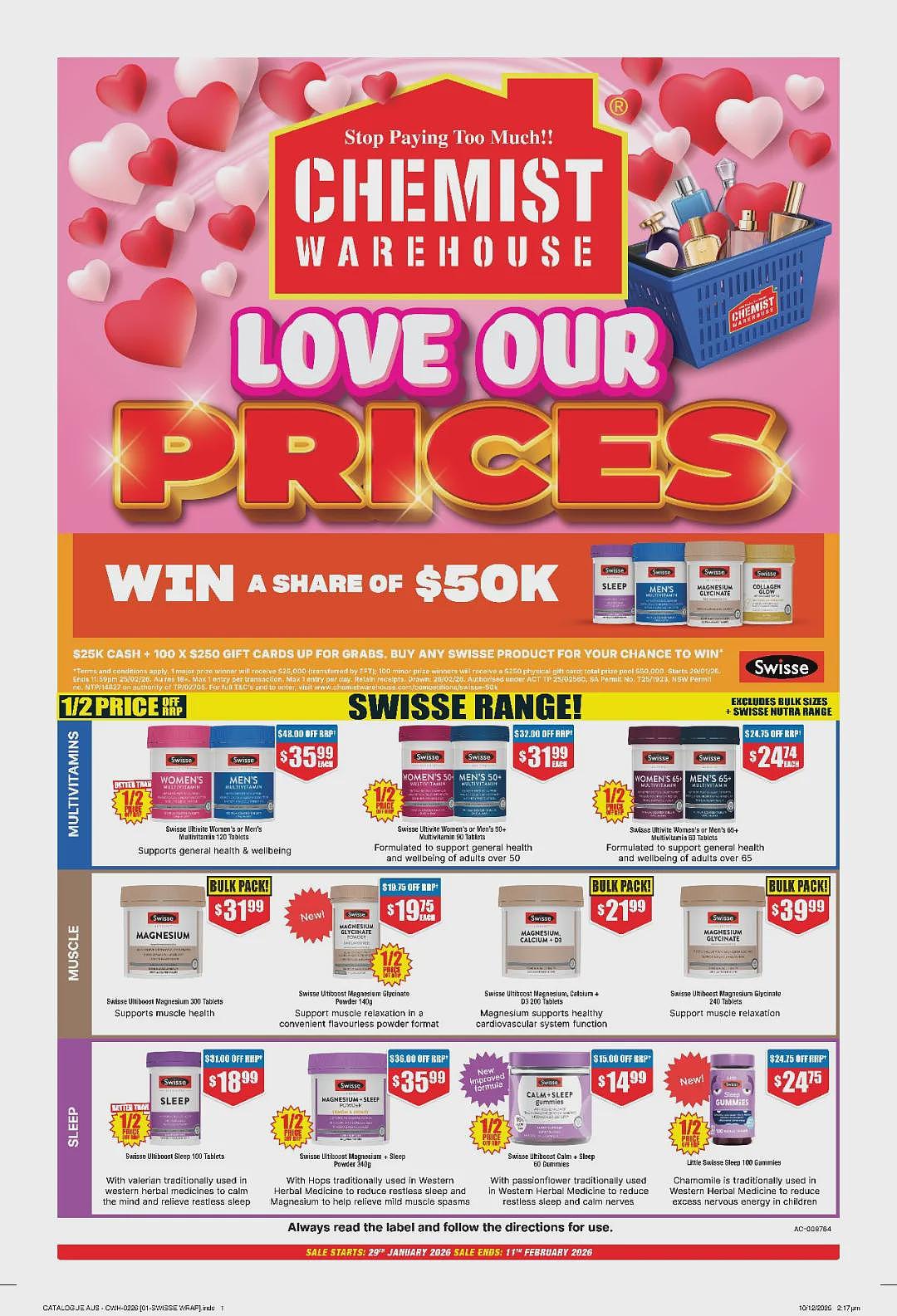 大量半价！【Chemist Warehouse】药店 1月29日至2月11日优惠目录（组图） - 1