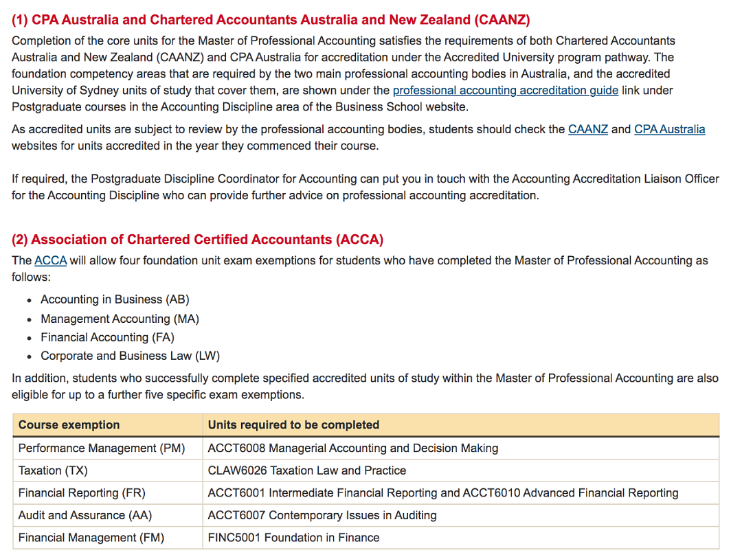 悉尼大学MPA／MOC-Accounting专业课程介绍&选课指南（组图） - 11