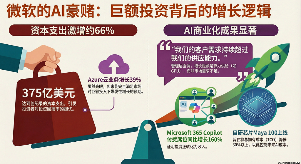“若GPU管够,增速早超40%!”微软电话会回应市场担忧:我们缺产能,不缺订单(组图) - 1
