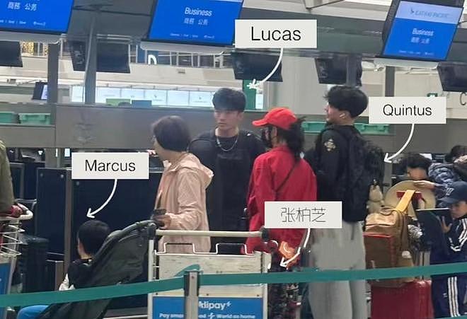网友机场偶遇张柏芝，疑似再飞澳洲陪Lucas读书！独自拿八九件行李（组图） - 2