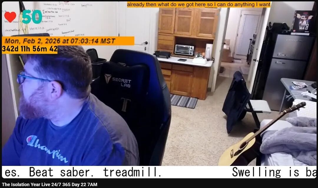 老哥为减肥拼了！把自己关屋里一年，绝对不出屋还全程直播！快赶上坐牢了...（组图） - 10