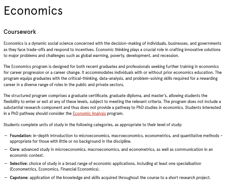 悉尼大学“MOE／MOC-Economics专业”最新选课指南！一篇文章带你搞懂（组图） - 1