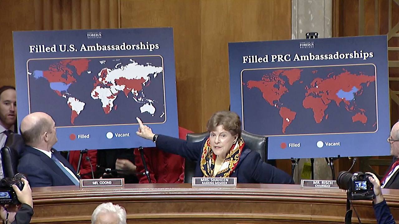 美参议员质问鲁比奥视频曝，中国驻外大使遍全球，美国却悬空大半（视频/组图） - 1
