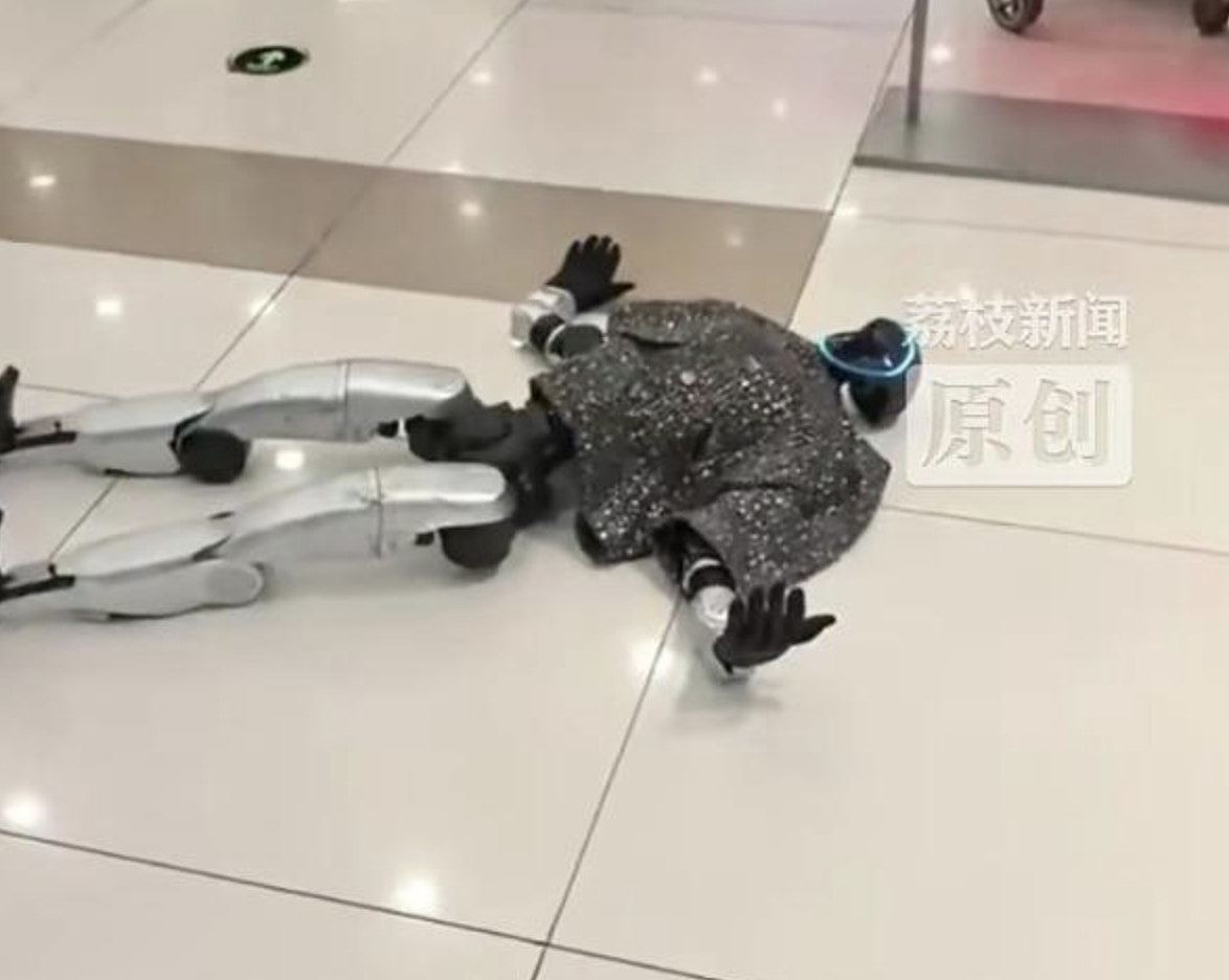 成都商场机械人表演撞伤围观老人,人机双双倒地视频曝!网友:科技与道德伦理碰撞(视频/组图) - 3