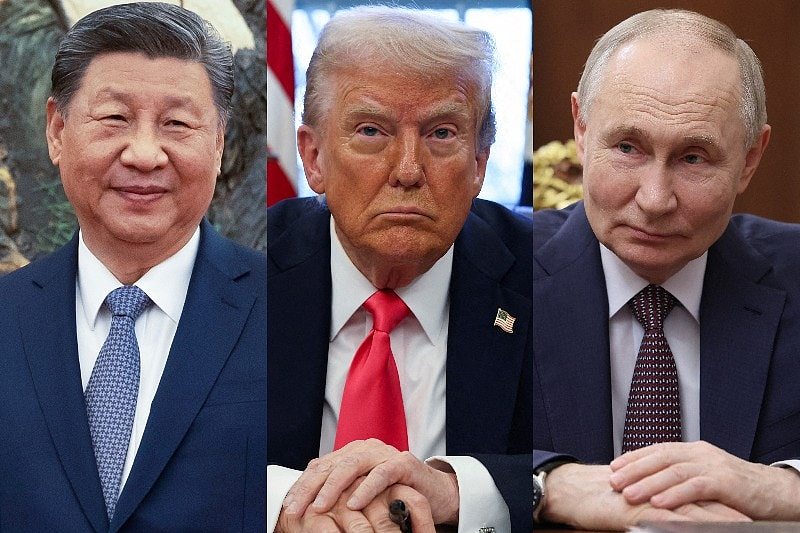 中国国家主席习近平分别与特朗普和普京通话（图） - 1