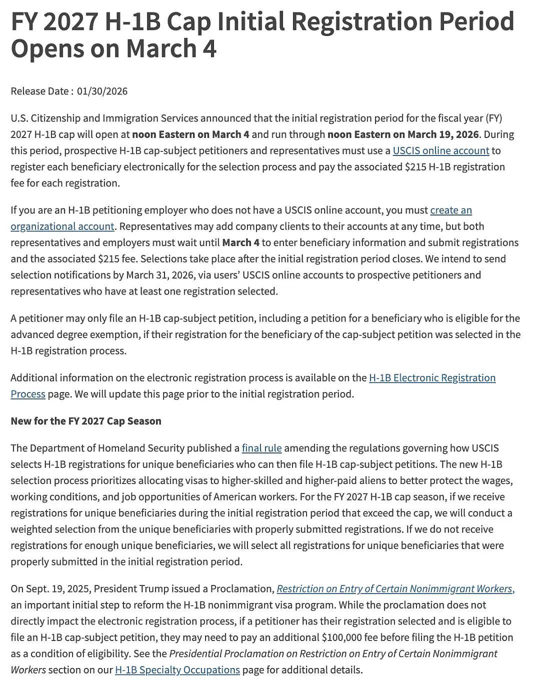 头条速览 | 2026年2月澳大利亚各类移民签证更新,2026年H-1B抽签新规落地(组图) - 6