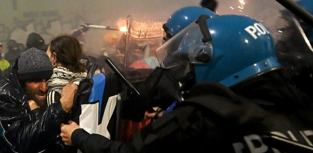米兰万人上街抗议冬奥!示威者与警方爆发激烈冲突,多人被捕(视频/组图) - 2