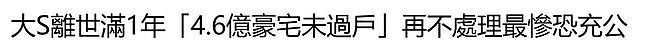 大S的4.6亿豪宅仍未过户,每月百万房贷待缴纳,具俊晔无权处理(组图) - 4