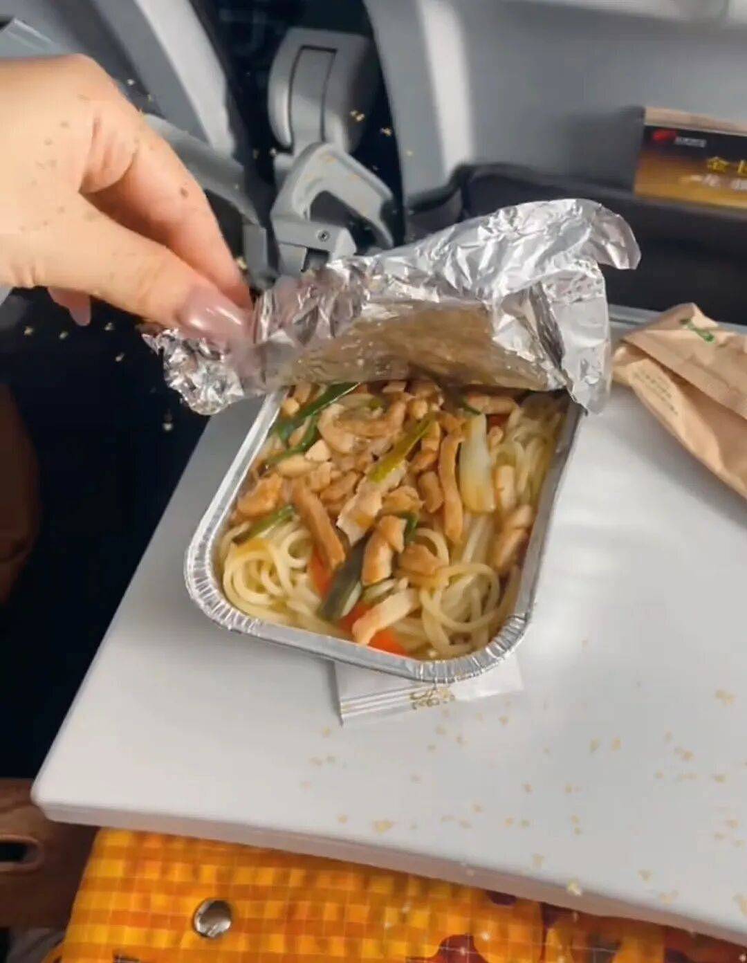 冲上热搜！女子吐槽飞机餐“仅一根青菜”，网友吵翻，当事人再发声，航司回应（组图） - 6