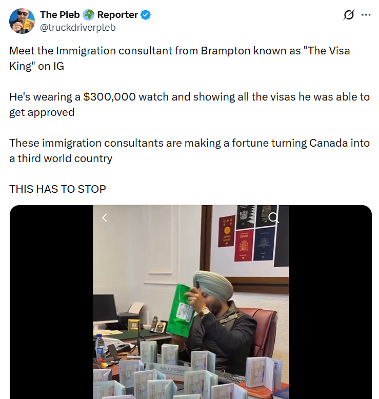 炸锅! 印度移民顾问自称“加拿大签证之王“, 戴$30万手表狂晒签证!(组图) - 5